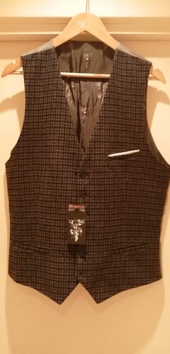 Mens blue black tweed - mens, blue/black