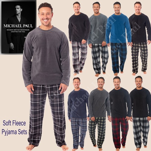 Mens pyjamas warm soft fleece - mens,
