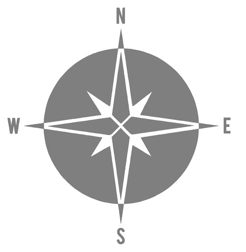 Compass vinyl stickers - compass,