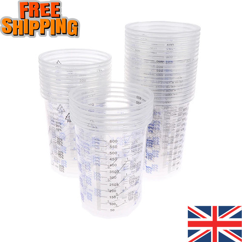 10pcs 600ml paint mixing - 10pcs, cups