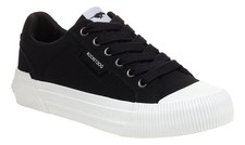 Rocket Dog Cheery Womens Black White Casual Lace Up Canvas Pumps Shoes Trainers