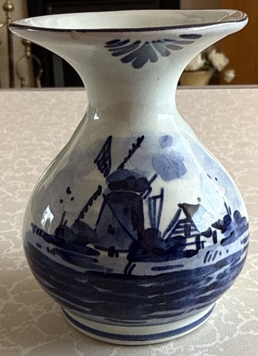 Small vintage delftware vase - vintage,