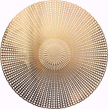 Place Mats Round Metallic