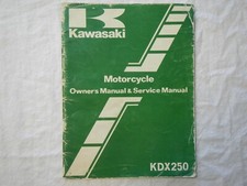 1982 Kawasaki KDX250 KDX 250 owner's service repair shop manual