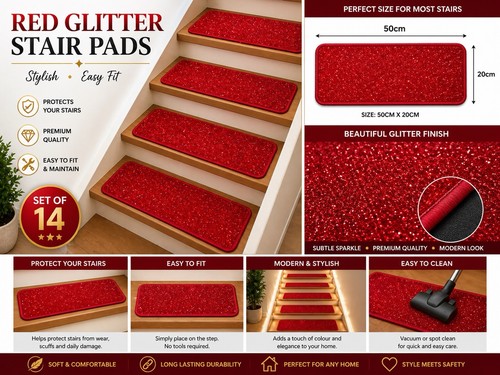 Set luxury red glitter - set,