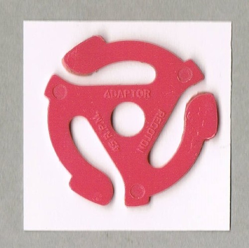 Vinyl record adapter pink - record,
