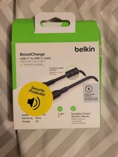 Genuine BELKIN Boost Charge Braided USB-C to USB-C Cable 1m - Black