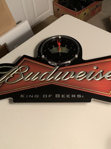 Budweiser clock sign - clock/sign,