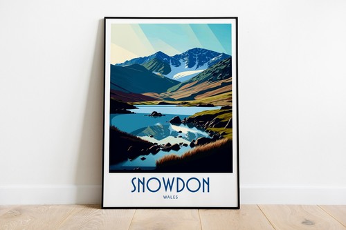 Snowdon travel print - print, wall