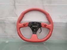 Super Rare Sparco Steering Wheel Vintage Red Leather
