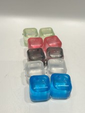 10 Reusable Plastic Ice Cubes Perfect for Cocktails and Cool Bag Multicolor (b5)
