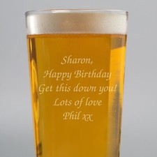 Personalised 18th 21st 30th Birthday Gifts Male Men Boys Engraved Pint Glass