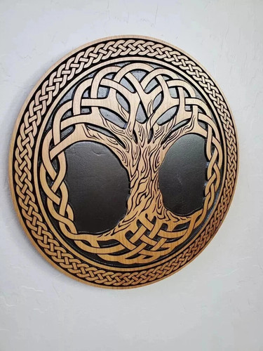 Antique wood carved tree - antique, of