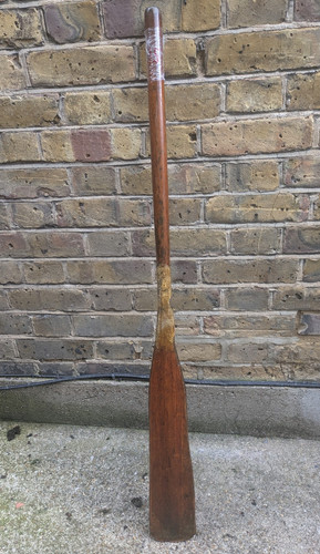 Vintage wooden boat paddle - boat,