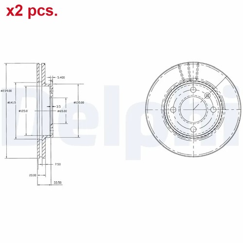 Pcs front brake - pcs, disc
