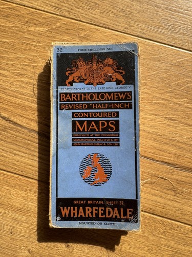 Vintage map wharfedale - vintage,