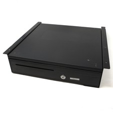 Light Duty Cash Drawer Black for Under Counter with Receipt printer and Cables