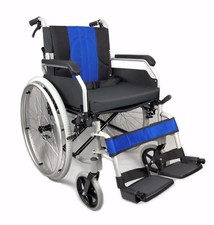 Aluminium Folding Wheelchair Self Propelled Lightweight Transit Hand Brake