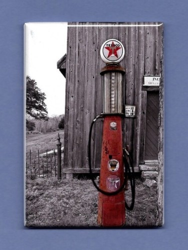 Vintage gasoline pump 2x3 - gasoline,