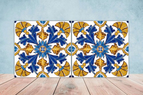 Portuguese azulejo floral - floral, 3d