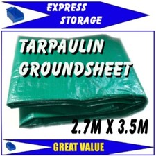 GREEN TARPAULIN GROUNDSHEET