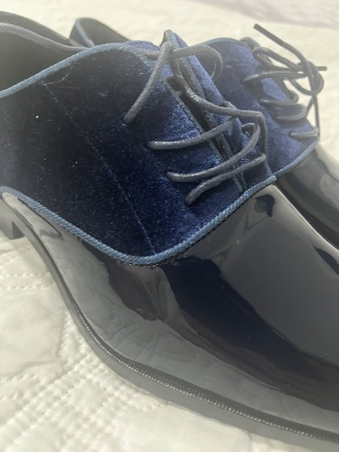 Navy blue velvet shoes - navy,