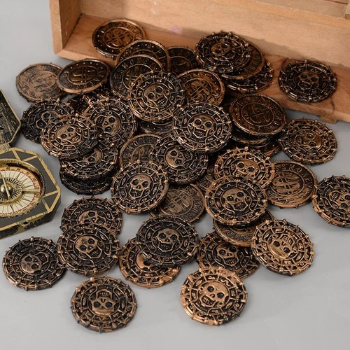 Gold pirate coins - pirate,