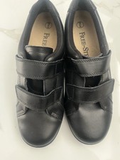 Freestep Rex Soft Leather Shoes With 2 Adjustable Straps For A Great Fit Black 