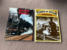 2 RAILWAY BOOKS STEAM TRAINS AND THE TEMPO OF STEAM TRANSPORT ITEMS.