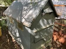 galvanised metal clad hen house chicken coop shed poultry house aviary run 