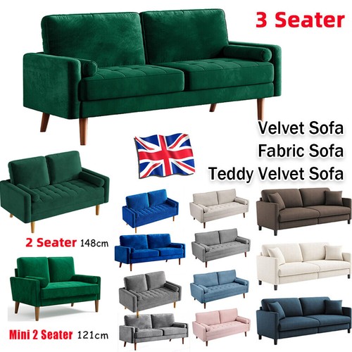 Modern seater teddy velvet - modern, 3