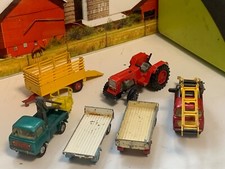 CORGI.Ect. JEEP PLATFORM TRUCK.MASSEY TRACTOR.LORRY TRAILERS.LIVESTOCK TRAILER.