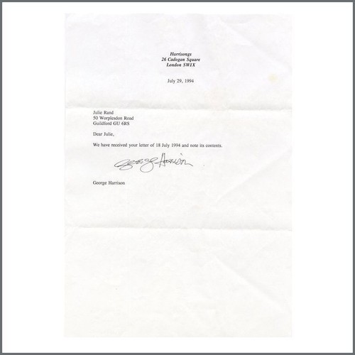 George harrison 1994 signed - george,