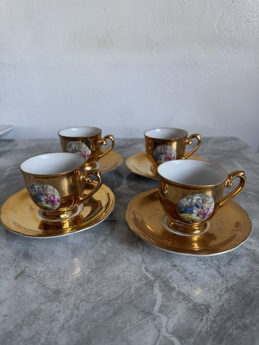 Vintage gold espresso coffee - gold,