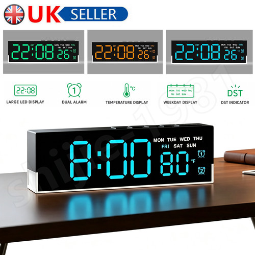 Usb digital alarm clock - clock, led