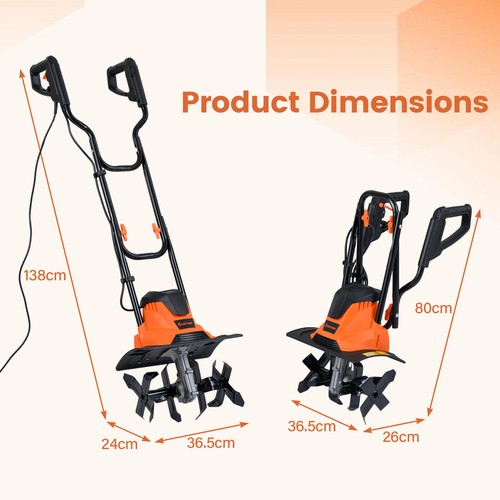Amp foldable rototiller - 10,