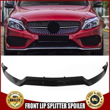 FOR MERCEDES C CLASS 2014-2018 W205 C205 FRONT SPLITTER SPOILER LIP GLOSS BLACK