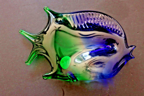 Vintage murano glass blue - vintage,