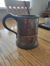 Antique Victorian Pewter Tankard. Stamped 1 Pint Imperial AL & VR
