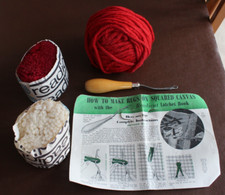 2 part packs Rug wool & Readicut Latchet rug hook