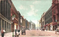 Grey Street Newcastle Hartmann Postcard Sent 1905 with Gateshead Cancel 