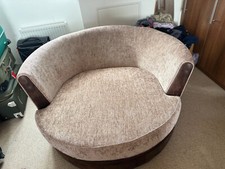 DFS Large Swivel Sofa Chair excellent condition Brown Self Pick Up