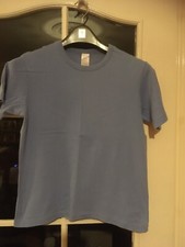 Tesco Ladies 100% Cotton Short Sleeve T-Shirt - Blue - Size 16