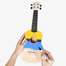 21" Soprano Ukulele DIY Kit Hawaiian Guitar Musical Instrument for Beginner Gift