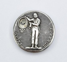 19TH CENTURY FRENCH SOLID SILVER BRIDGE CARD MARKER / PILL BOX c1880