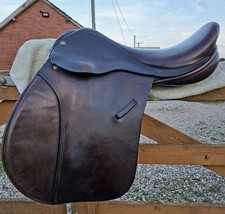 17” Ideal Apex H&C (Highland & Cob) Saddle - W - Havana Wide Seat GP