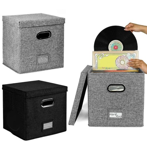 Vinyl record storage box - vinyl, with