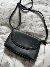 Black Studded Crossover Bag