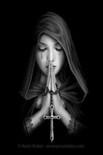 BLACK FRAMED ANNE STOKES ART -