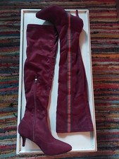 GUAPISSIMA Burgundy Over The Knee Boots  Thigh High  Stretch Size 4